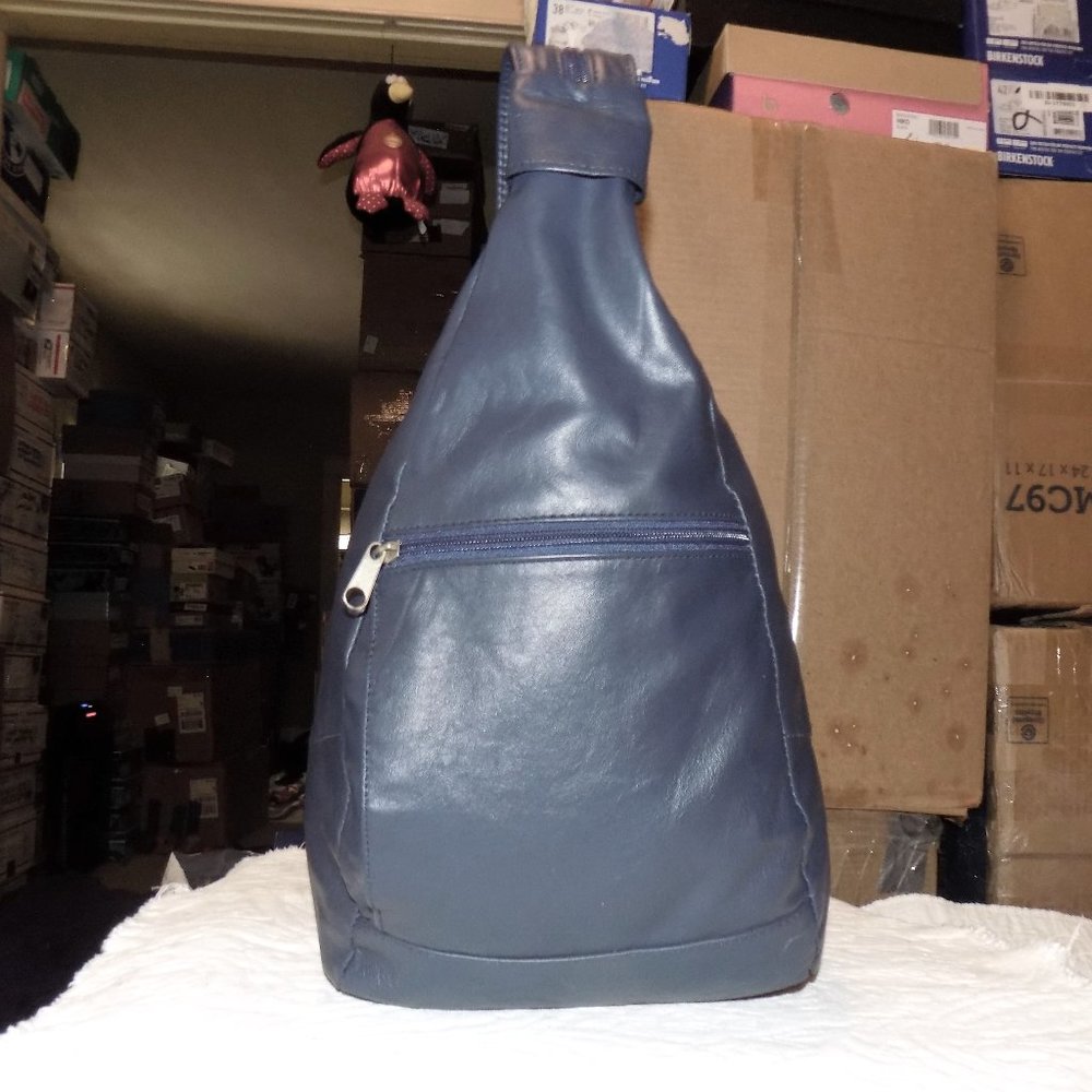 Sling or backpack leather bag